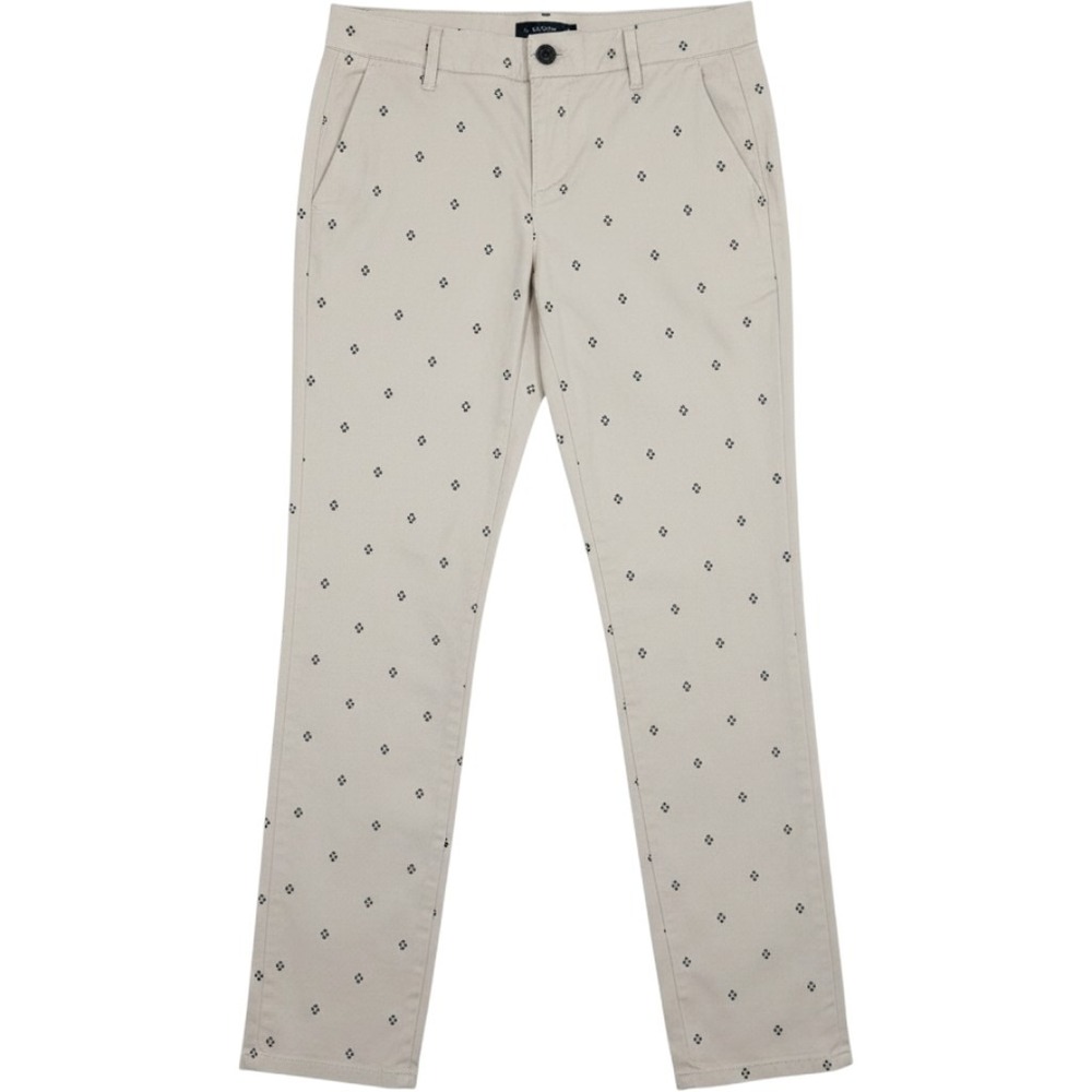 Tommy Hilfiger Womens Size 2 Khaki Printed Chino Pants Stretch Casual Preppy
